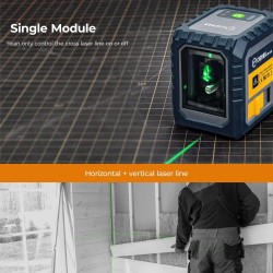 CIGMAN CM-G02/CM-G02A vihreä lasertaso kaksi viivaa IP54 ladattava AA-akku