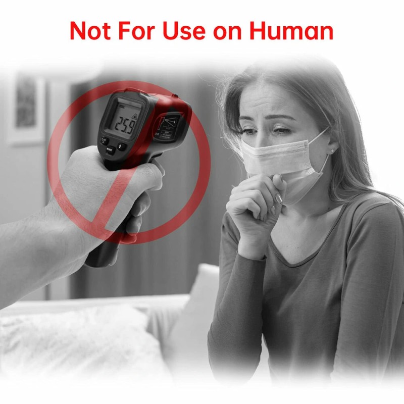 ERICKHILL ROOK600 SP infrapunalämpömittari säädettävällä emissiivisyydellä ja lämpötilahälytyksellä