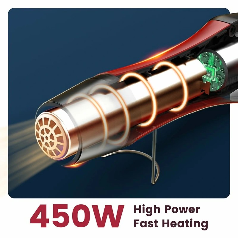 KAIWEETS KEH01 pieni kuumailmapistooli kaksoislämpötila ylikuumenemissuoja kätevään käsityöhön kutistemuovaukseen