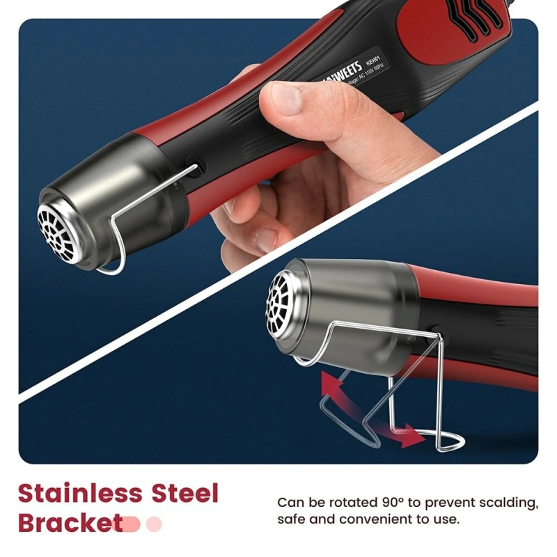 KAIWEETS KEH01 pieni kuumailmapistooli kaksoislämpötila ylikuumenemissuoja kätevään käsityöhön kutistemuovaukseen