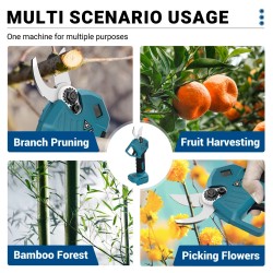 Sähköiset oksasakset harjattomalla moottorilla SK5-hiiliteräs 30 mm 18V-akku säädettävät vaihteet kevyt muotoilu