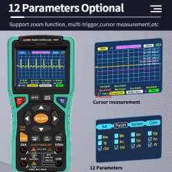 WINAPEX kaksitoiminen digitaalinen oskilloskooppi ja yleismittari 10 MHz 50MSa/s 400V ylikuormitussuoja