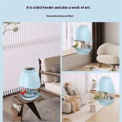 Älykäs 3,5 litran viljalintujen ruokinta-automaatti säänkestävä helppo puhdistaa moderni muotoilu äänitallennus