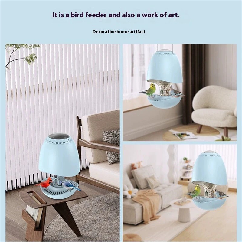 Älykäs 3,5 litran viljalintujen ruokinta-automaatti säänkestävä helppo puhdistaa moderni muotoilu äänitallennus