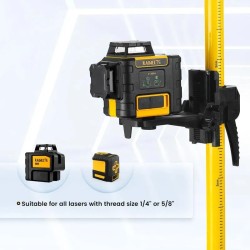 KAIWEETS KT-100P säädettävä teleskooppijalusta 3,7 m kannettava laserin kiinnityssarja alumiinirakenne