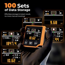 CIGMAN CD80 80 m lasermittari digitaalinen mittanauha kulmamittaus USB-C ladattava