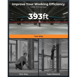 CIGMAN CD-60R kaksipuolinen lasermittari 120 m värillinen taustavalo C-tyypin ladattava IP54-suojattu tarkka