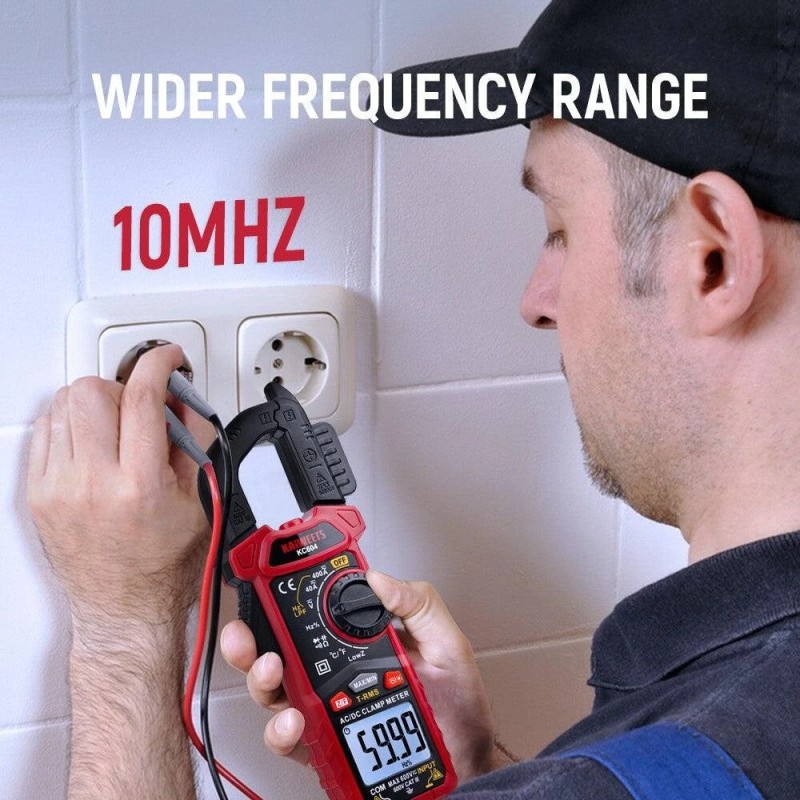 KAIWEETS KC604 digitaalinen pihtimittari todellinen RMS-mittaus vaihtovirta tasavirta NCV-tunnistus