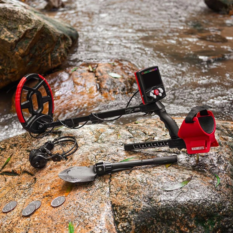 KAIWEETS Explorer X II parannettu LCD-metallinilmaisin, korkea herkkyys, 4 tunnistustilaa, IP68 vedenpitävä säädettävä varsi