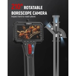 KAIWEETS KBA02 360° kääntyvä boreskooppi 4,3 tuuman 1080p näyttö 6,5 mm kamera