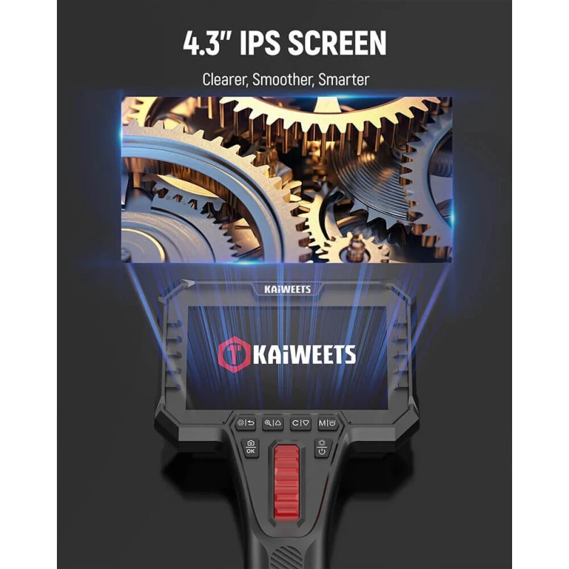 KAIWEETS KBA02 360° kääntyvä boreskooppi 4,3 tuuman 1080p näyttö 6,5 mm kamera