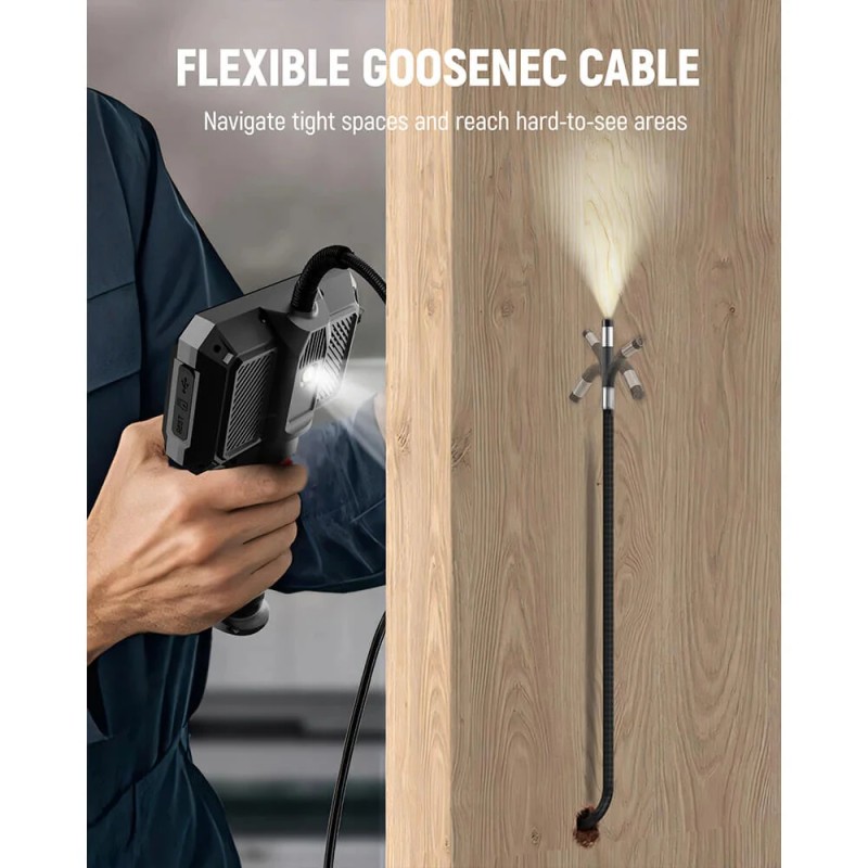 KAIWEETS KBA02 360° kääntyvä boreskooppi 4,3 tuuman 1080p näyttö 6,5 mm kamera