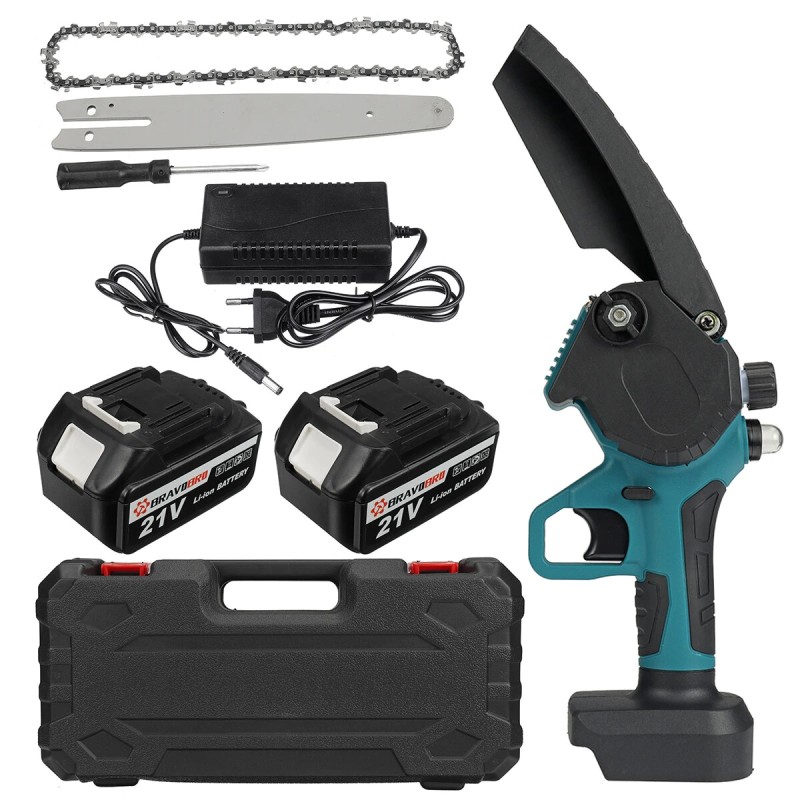 Bravobro akkukäyttöinen 8 tuuman ketjusaha Makitan 18 V akulle yhteensopiva