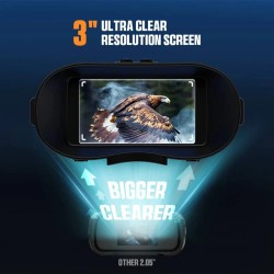 CIGMAN yönäkökiikarit 4k-videotallennus 40 megapikselin valokuvat 3 tuuman hd-näyttö 8-kertainen digitaalizoomi 5000 mAh:n akku