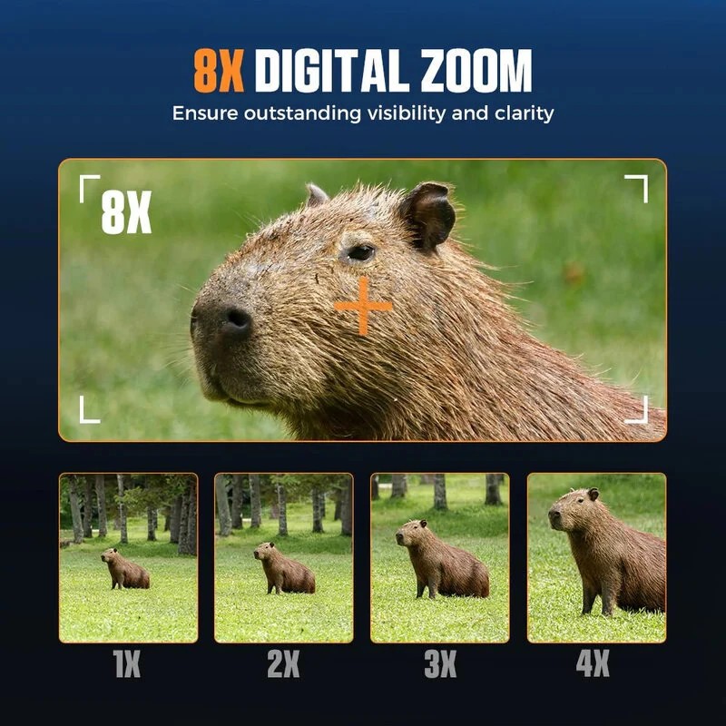 CIGMAN yönäkökiikarit 4k-videotallennus 40 megapikselin valokuvat 3 tuuman hd-näyttö 8-kertainen digitaalizoomi 5000 mAh:n akku