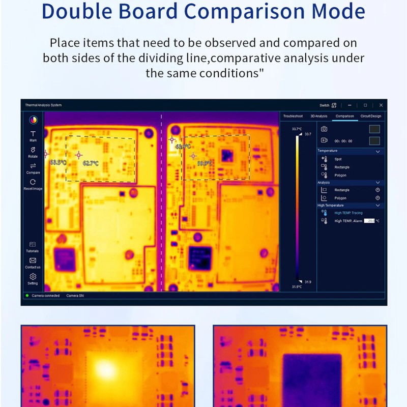 Kannettava AV TOOLTOP T210 lämpökamera 256x192-resoluutio 25Hz USB-C makroobjektiivilla