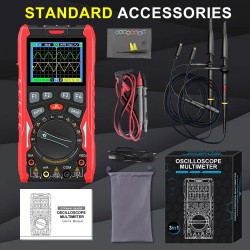 ET853C kolmitoiminen kaksikanavainen 70 MHz oskilloskooppi yleismittari signaaligeneraattori 200 Msps värinäyttö ladattava akku