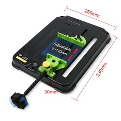 Drillpro yleiskäyttöinen kulmahiomakoneen jalusta BG-612506 säädettävä leikkausalusta 110/115/125 mm maks. 30 mm