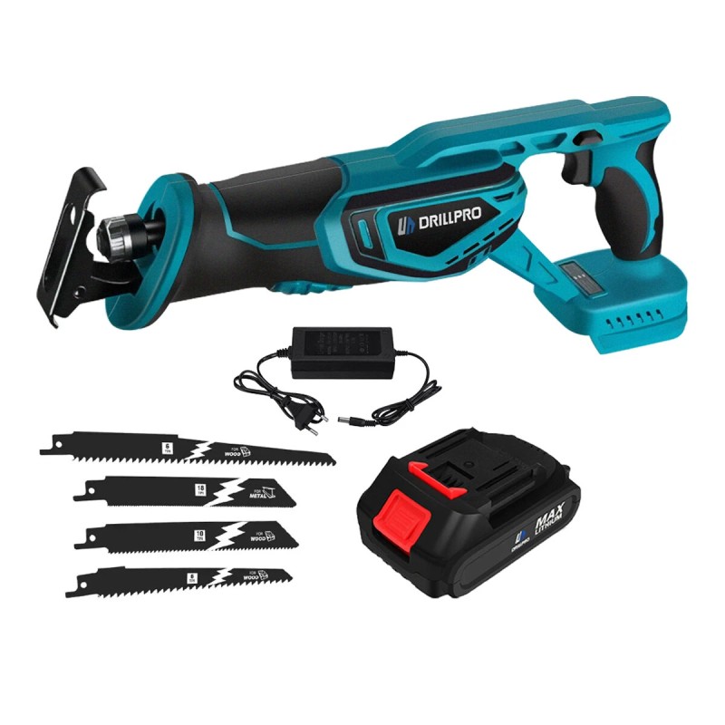 Drillpro harjaton vaihtosaha 18 V 3000 W säädettävä nopeus puu metalli muovi