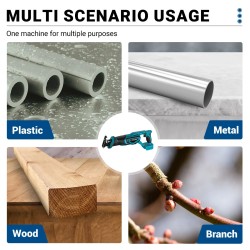 Drillpro harjaton vaihtosaha 18 V 3000 W säädettävä nopeus puu metalli muovi