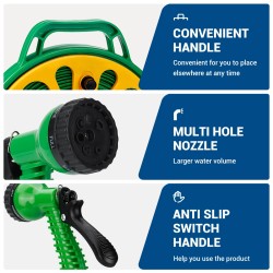 Drillpro 15-metrinen vesiletku 5-kuvioisella suuttimella 1/2-tuuman tai 3/4-tuuman hanoille