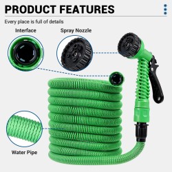 Drillpro LYF-1023 korkeapaineinen laajennettava vesiletku 6x9,5 mm lateksinen polyesteripäällyste pikaliittimillä