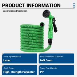 Drillpro LYF-1023 korkeapaineinen laajennettava vesiletku 6x9,5 mm lateksinen polyesteripäällyste pikaliittimillä