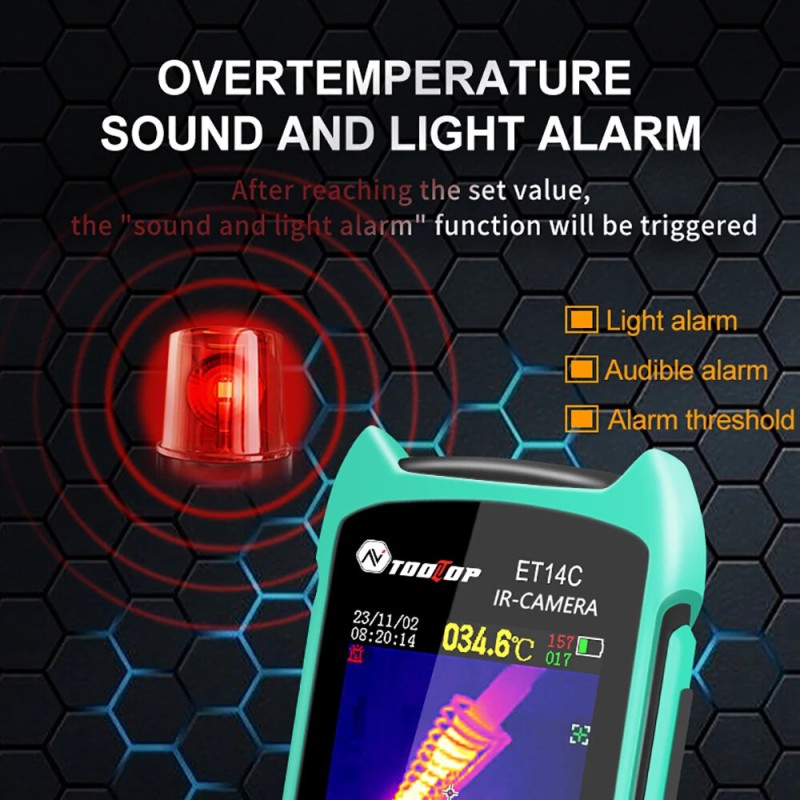 TOOLTOP ET14C+ 2,8 tuuman lämpökamera 25Hz ISR240x240 kodin lämpökuvaus jalustalla sähkövikojen tunnistus