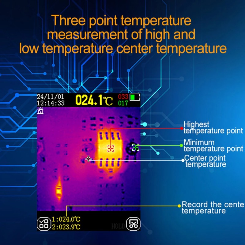 TOOLTOP ET14C+ 2,8 tuuman lämpökamera 25Hz ISR240x240 kodin lämpökuvaus jalustalla sähkövikojen tunnistus