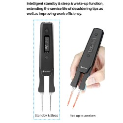 SEQURE HT140 kaksitoiminen kuumapinsetti ja juotinkolvi, kannettava, tukee PD/QC/DC, yhteensopiva C210-kärjen kanssa