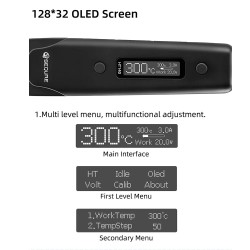 SEQURE HT140 kaksitoiminen kuumapinsetti ja juotinkolvi, kannettava, tukee PD/QC/DC, yhteensopiva C210-kärjen kanssa