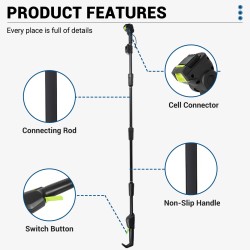 Drillpro akkukäyttöinen kaksitoiminen harjaton oksasaha kuusi tuuman teleskooppivarrella Worx 2.0Ah