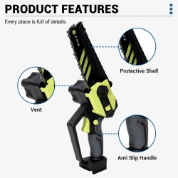Drillpro akkukäyttöinen kaksitoiminen harjaton oksasaha kuusi tuuman teleskooppivarrella Worx 2.0Ah