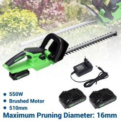 Drillpro DWK-Y0A01-020 akkuton pensasleikkuri 21V 550W 510mm kaksiteräinen säädettävä kahva