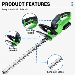 Drillpro DWK-Y0A01-020 akkuton pensasleikkuri 21V 550W 510mm kaksiteräinen säädettävä kahva