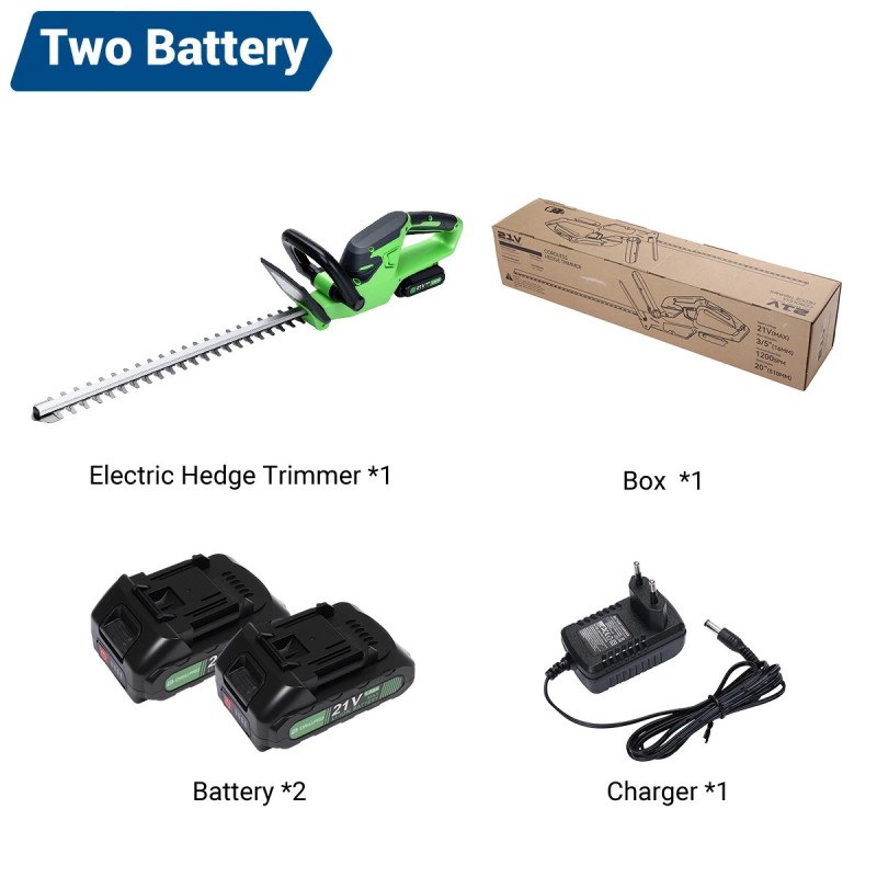 Drillpro DWK-Y0A01-020 akkuton pensasleikkuri 21V 550W 510mm kaksiteräinen säädettävä kahva