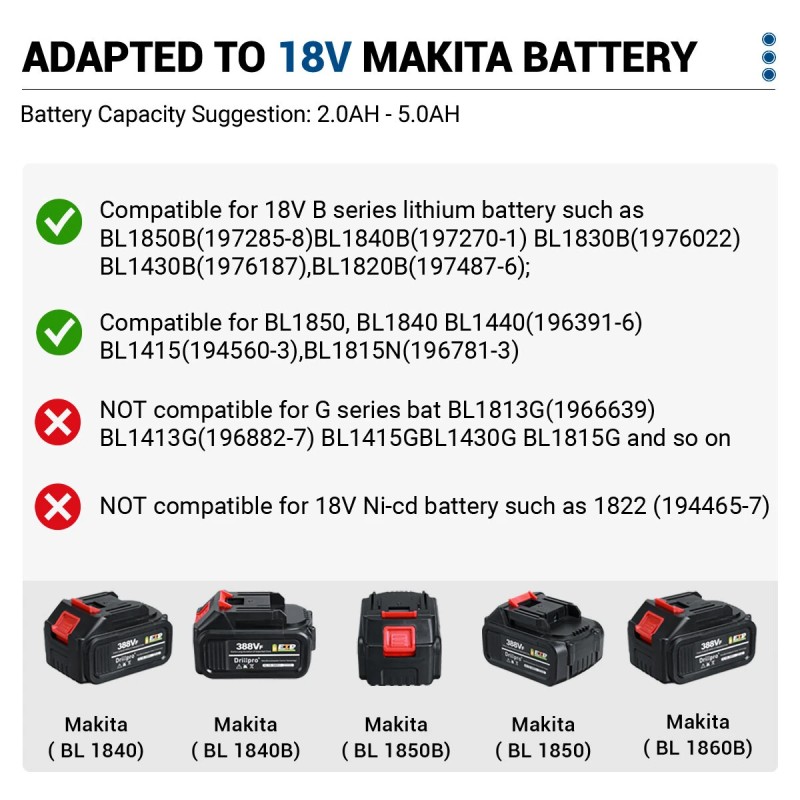Drillpro DWK-Y0A01-020 akkuton pensasleikkuri 21V 550W 510mm kaksiteräinen säädettävä kahva