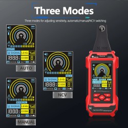 AV TOOLTOP ET836 ET838 verkkokaapelitesteri yleismittari 400V värinäyttö johtojen jäljitys ladattava akku