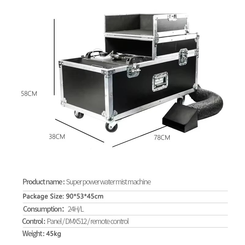 Super Power vesisumutin ja kuivajääsavukone 2000/5000W 2 l säiliö DMX512 kaukosäädin häät juhlat lava