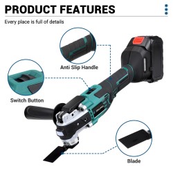 Drillpro harjaton sähköhiomakone kuusiportainen digitaalinen näyttö pikaistukka akku terät kotelo