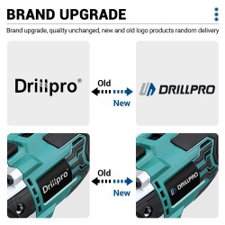 Drillpro harjaton sähköhiomakone kuusiportainen digitaalinen näyttö pikaistukka akku terät kotelo