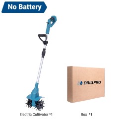Drillpro sähköinen kultivaattori 21V 1500W harjaton moottori 150mm terä 150mm leikkuusyvyys kahdella akulla