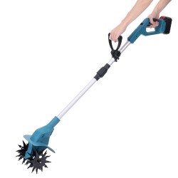 Drillpro sähköinen kultivaattori 21V 1500W harjaton moottori 150mm terä 150mm leikkuusyvyys kahdella akulla