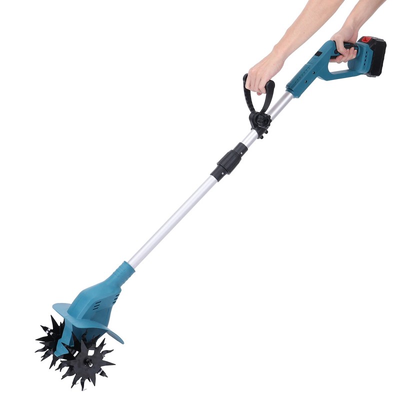 Drillpro sähköinen kultivaattori 21V 1500W harjaton moottori 150mm terä 150mm leikkuusyvyys kahdella akulla