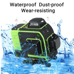 Tehokas 16-linjainen 360 asteen kolmiulotteinen vihreä itsetasautuva lasertaso vaakasuora pystysuora ristikuvio