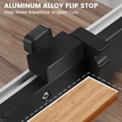 ENJOYWOOD messinkikahvainen 450 mm jiirimitta alumiiniprofiililla 27 asteen kulmalla pöytäsahalle