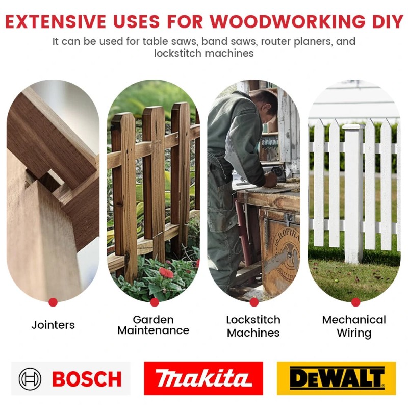 ENJOYWOOD messinkikahvainen 450 mm jiirimitta alumiiniprofiililla 27 asteen kulmalla pöytäsahalle