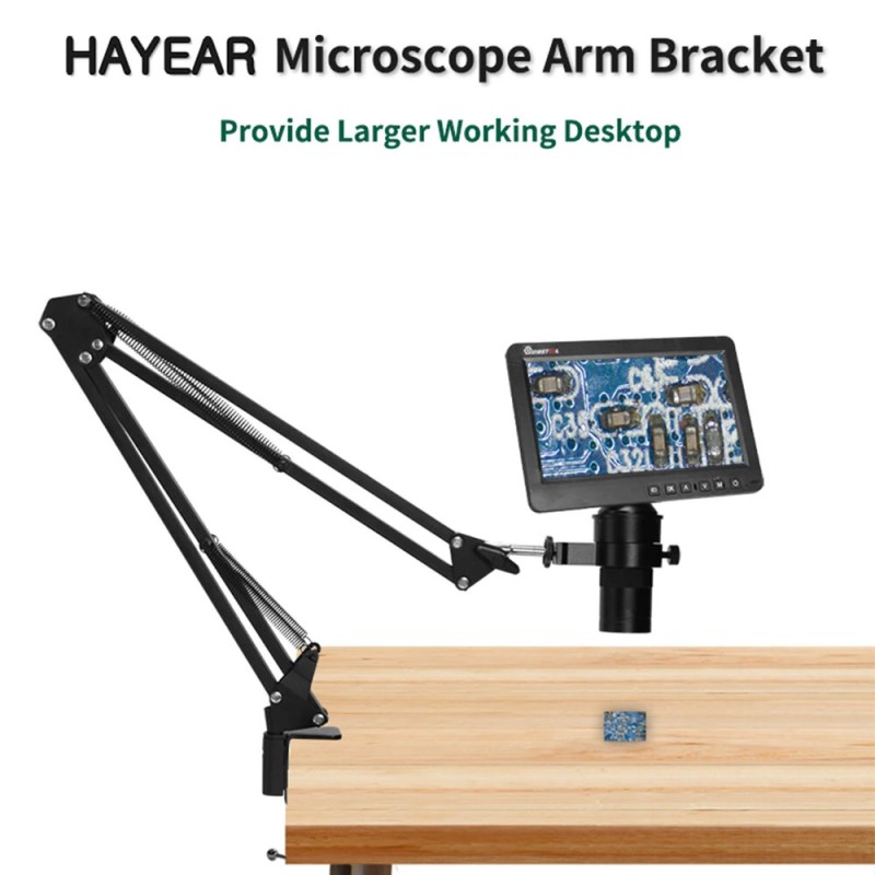 MUSTOOL digitaalinen juotosmikroskooppi joustavalla varrella 7 tuuman HDMI- ja USB-liitännällä 150× suurennoksella rengasvalolla