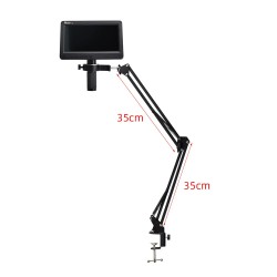 MUSTOOL digitaalinen juotosmikroskooppi joustavalla varrella 7 tuuman HDMI- ja USB-liitännällä 150× suurennoksella rengasvalolla