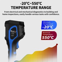 MUSTOOL kädessä pidettävä 256×192 lämpökamera korkean resoluution kaksoislinssi ladattavalla akulla